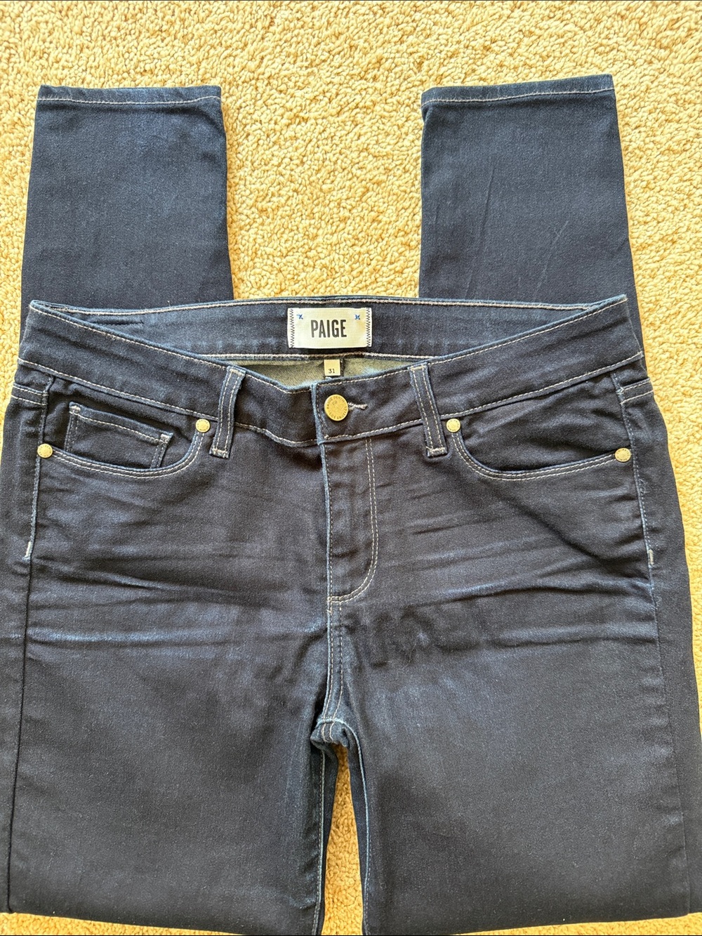 PAIGE dark Navy Peg Super Skinny Jeans size 31